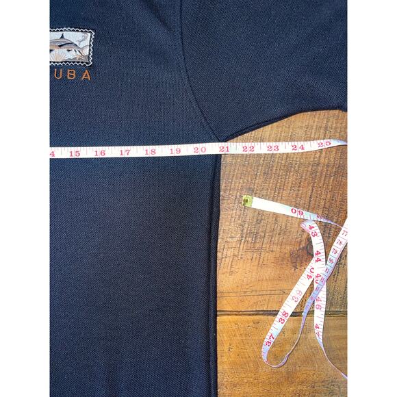 Mens Aruba Fashion Black Golf Knit Short Sleeve Polo Shirt Aruba Fish Logo‎ L - Picture 5 of 6